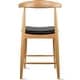 preview thumbnail 13 of 22, Solid Wood Farmhouse 25" Counter Bar Stool Barstool Modern Dining Elbow With Open Back PU Leather Cushion Kitchen Island