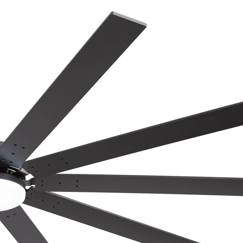 Large 84"/72" Reversible 10-Blade Integrated Ceiling Fan with LED Light Kit and Remote