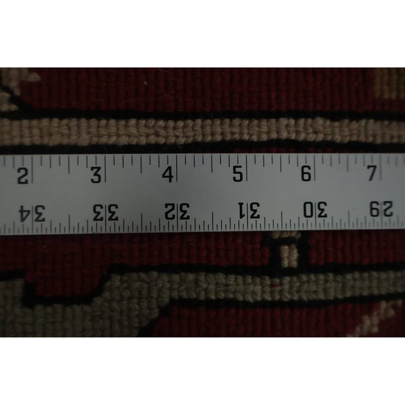 Hand Knotted Oriental 100% Wool Carpet Traditional Geometric Beige & Ivories Sumak Area Rug - 12' 1'' X 9' 1''