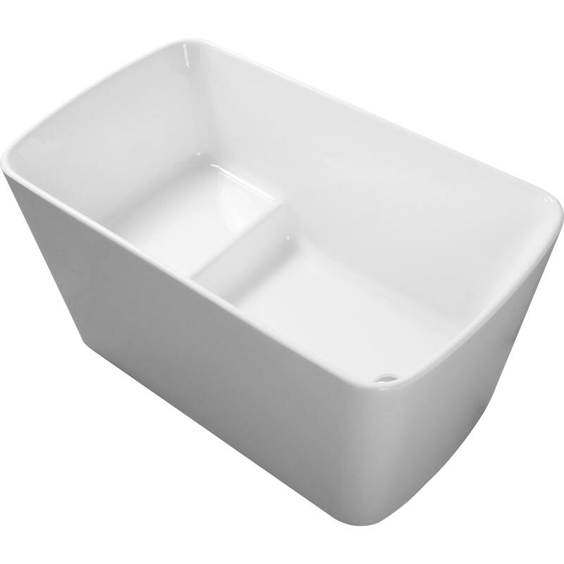 49" Square-shape Acrylic Freestanding Soaking Bathtub