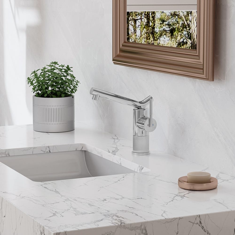 Modland Single Hole Bathroom Faucet, Swivel Spout NSF/CUPC Certified, 200K Leak-Proof & Salt Spray 10, Chrome / Gold / Black