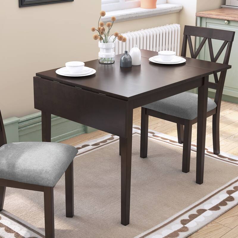 Versatile Folding Dining Table with Rubberwood Legs for Various Rooms