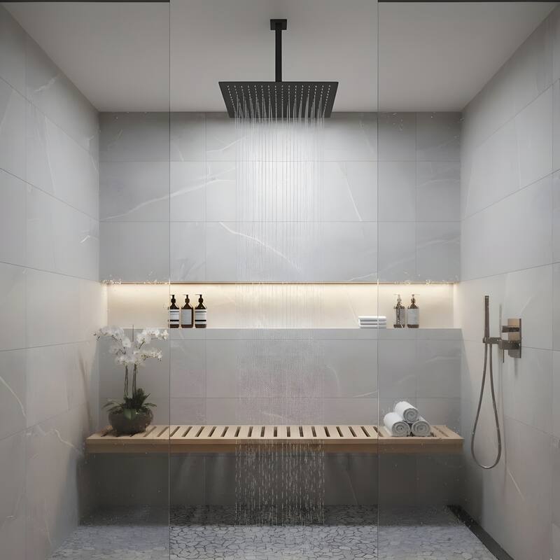 Bathroom Luxury High Pressure Waterfall Rain Shower Head