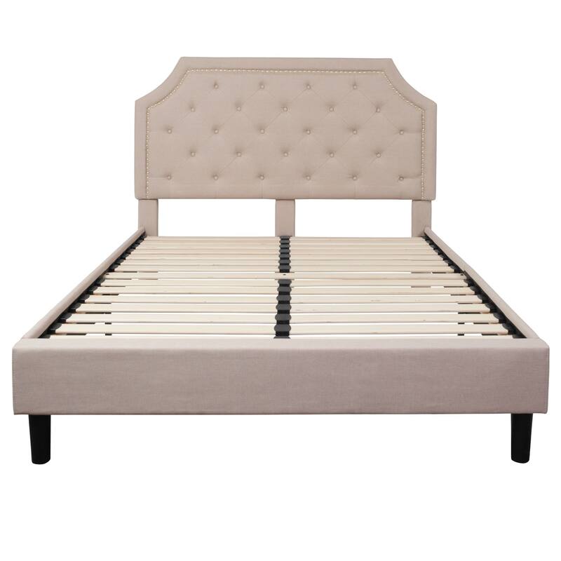 Tufted Platform Bed with 10 Inch Pocket Spring Mattress