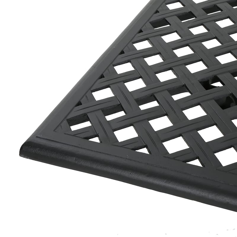 Cayman Black Sand Cast Aluminum Dining Table by Christopher Knight Home
