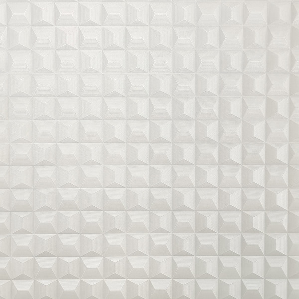 slide 2 of 4, Fine Decor Romero White 3D Geometric Wallpaper