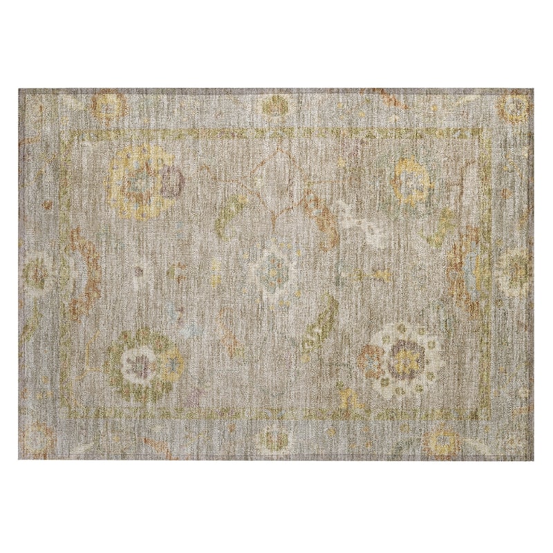 Machine Washable Indoor/ Outdoor Traditional Boho Chantille Rug