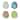 Transpac Ceramic Iridescent Easter Egg Tidbit Plate Set of 4 Easter Home Decorations