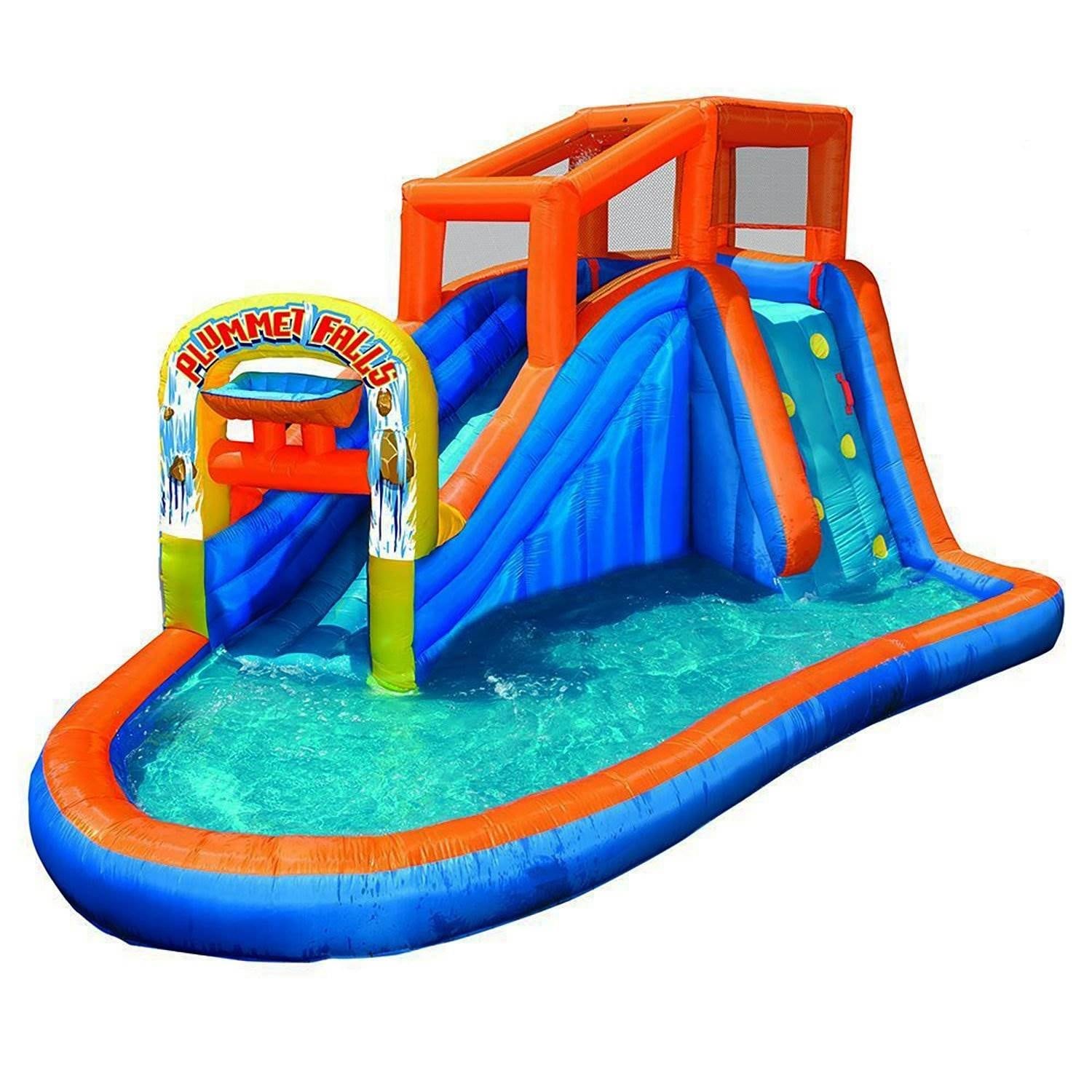 Banzai lazy river inflatable outdoor adventure water park slide and splash pool hot sale