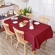 preview thumbnail 3 of 22, Deconovo Faux Linen Waterproof Tablecloth (1 PC) 54*54 - Red