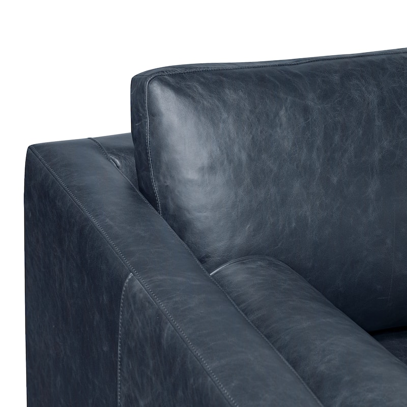 Poly & Bark Napa 98" Corner Sectional Sofa - Full Grain Genuine Italian Leather