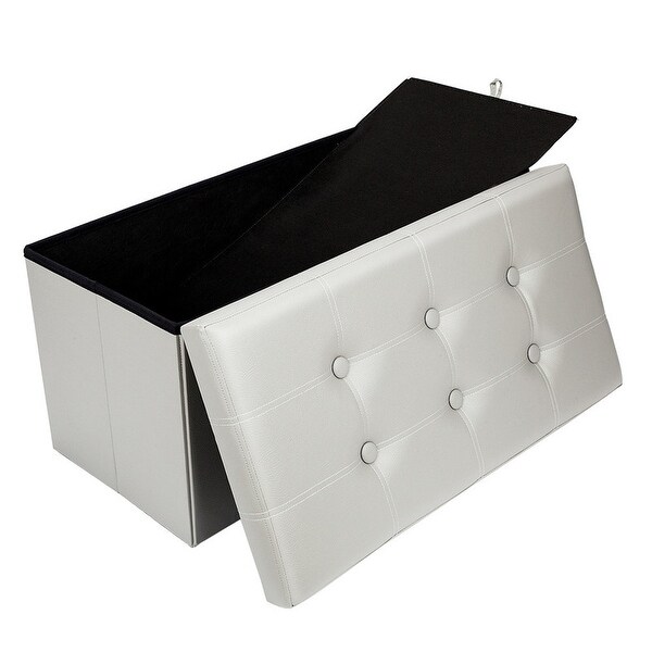 PVC Leather Practical Storage Ottoman Bench. Opens flyout.
