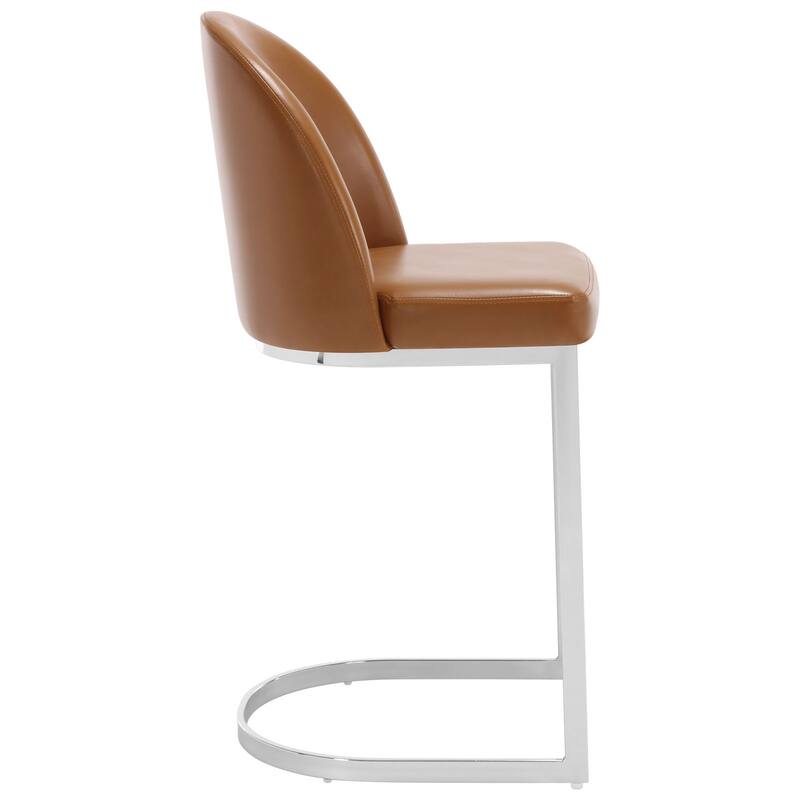 26" Upholstered Counter Stool/ Bar Stools with Metal Legs - 38.8"H x 17.9"W x 20.9"D
