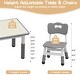 preview thumbnail 20 of 22, Kids Table and 6 Chair Set with Storage Box, Height Adjustable Toddler Table