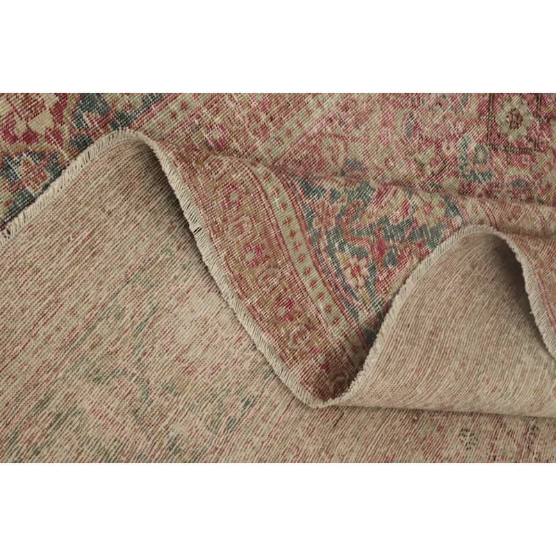 Hand Knotted Oriental 100% Wool Carpet Traditional Medallion Navy Blue & Blues Tabriz Area Rug - 10' 7'' X 7' 11''