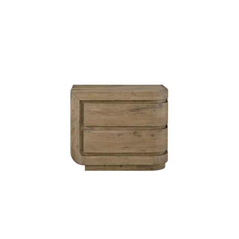 Left Nightstand in English Knotty Oak - Oak