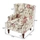 preview thumbnail 80 of 134, 2 Set Traditional Patterned Wingback Accent Chairs with NailHead