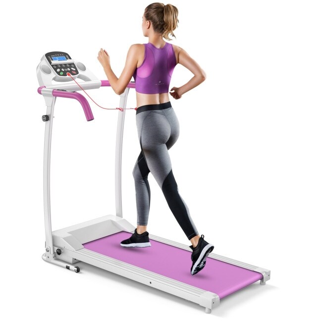 Gymax folding electric treadmill on sale running fitness machine 800w