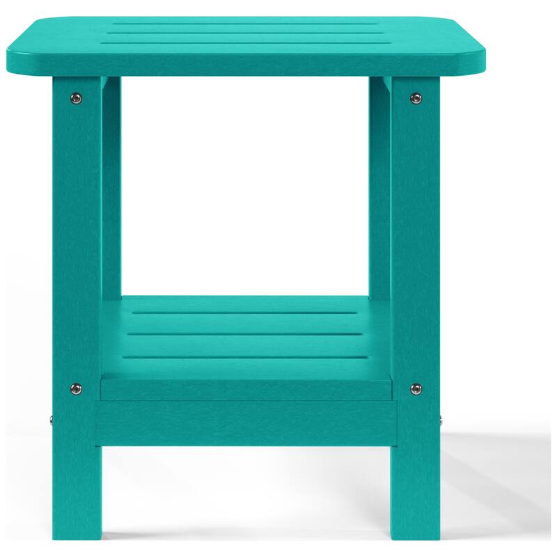 Brighton Outdoor Poly Two Shelf Side Table