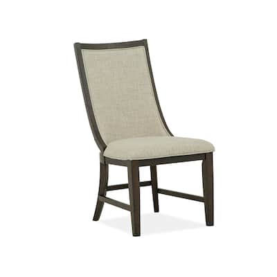 Magnussen Home Westley Falls Graphite Upholstered Host Chair Two Pack - 21.5''W x 27.13''D x 42''H