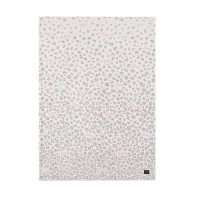 Juicy Couture Blanket 50x70 Pink & White Fading Leopard