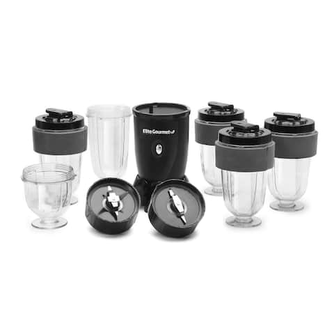 Elite Cuisine 17 Piece Personal Drink Blender with 4 x 16oz. Travel Cups
