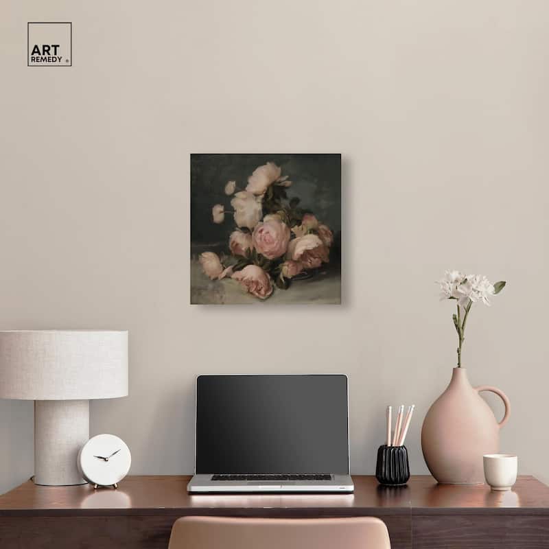 Roses in Shadow II Canvas by Art Remedy, Gallery Wrapped