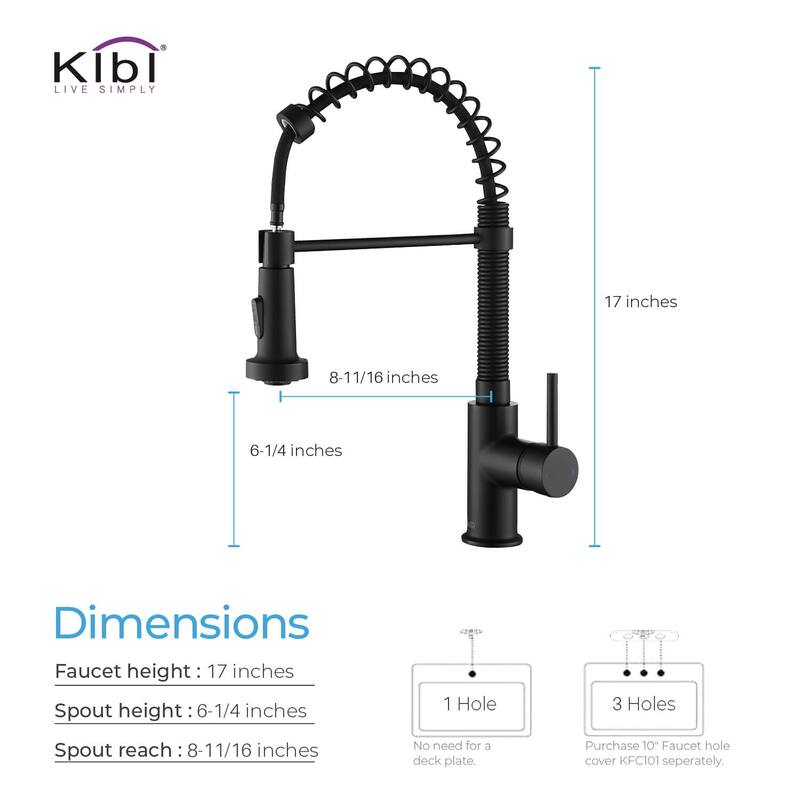 Aurora Single Handle Pull Down Kitchen Sink Faucet