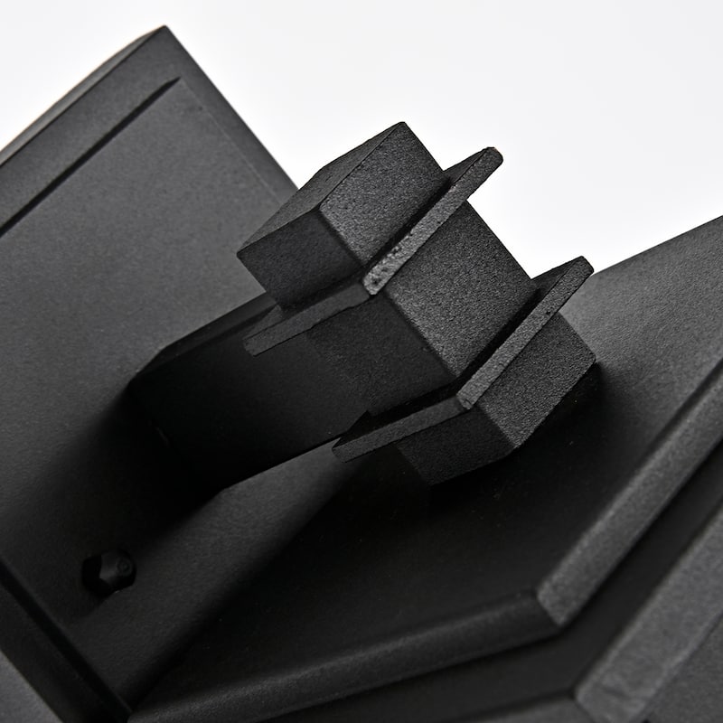 Modern Outdoor Porch Black Finish Exterior Wall Light Fixture with Seeded Glass - 12*7*6