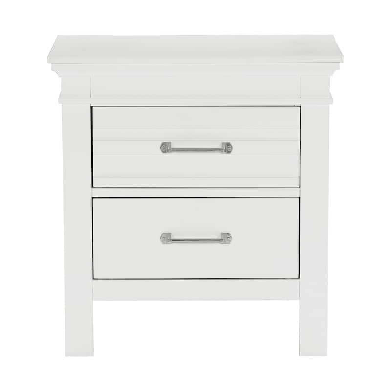 2 Drawers Nightstand Wooden