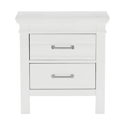 2 Drawers Nightstand Wooden