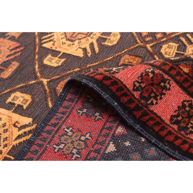 ECARPETGALLERY Hand-knotted Teimani Dark Navy Wool Rug - 2'9 x 4'7