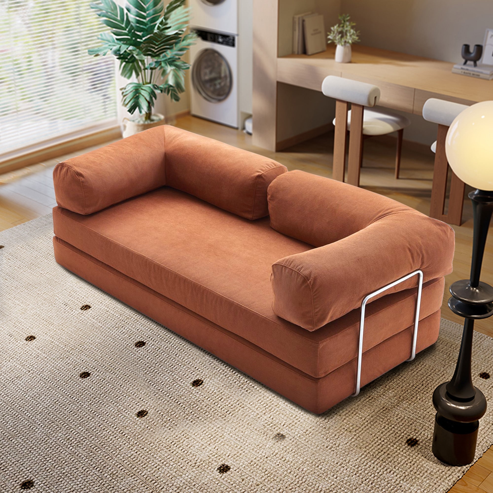 JASIWAY Modern Vintage Convertible Sleeper Sofa Bed