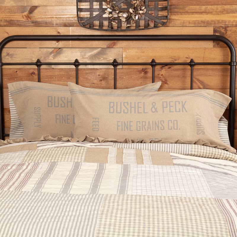 Grace Feed Sack Pillow Case Set - King