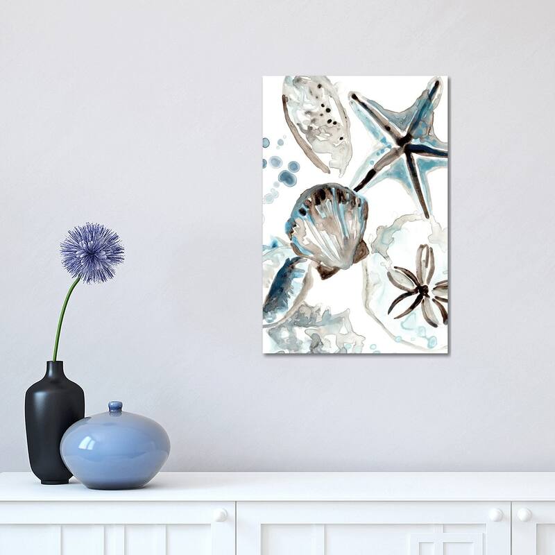 iCanvas "Cerulean Seashells I" by June Erica Vess Canvas Print - 18x12x1.5