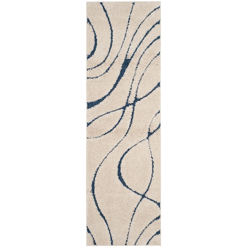 SAFAVIEH Florida Shag Sigtraud Abstract Waves 1.2-inch Area Rug