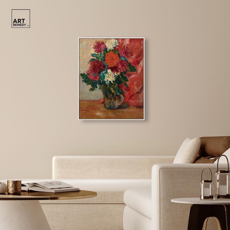Valtat Dahlias Canvas by Art Remedy