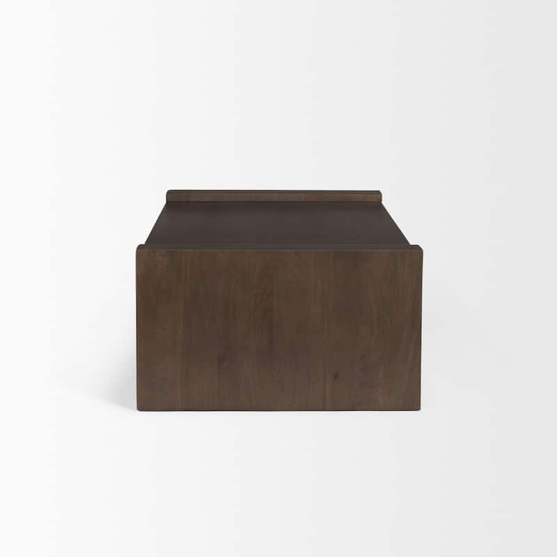 Wesson Brown Wooden Rectangular Coffee Table