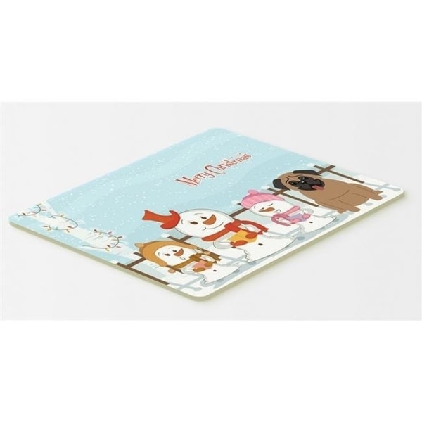 Carolines Treasures BB2336CMT Merry Christmas Carolers Pug Brown Kitchen or Bath Mat 20 x 30