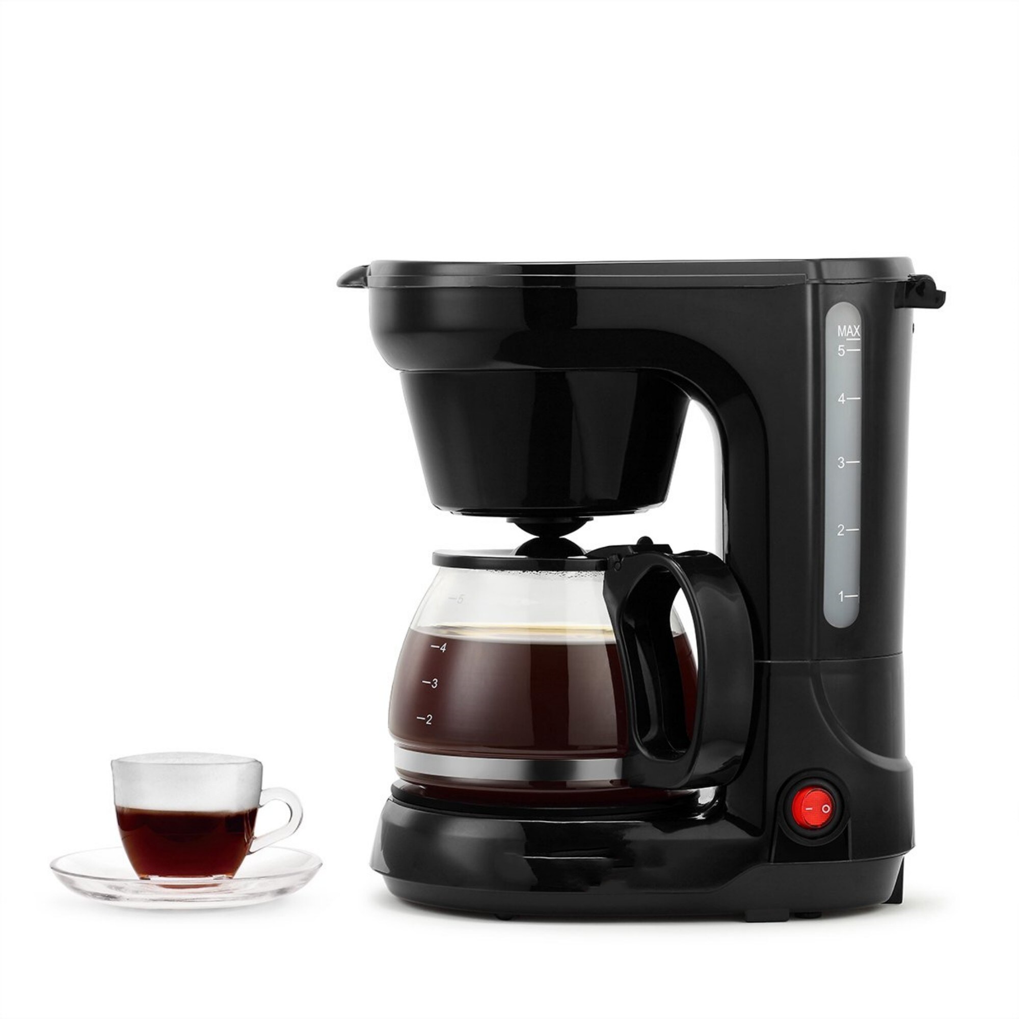 5CUP Coffee Maker Space Saving Design Auto Pause and Serve