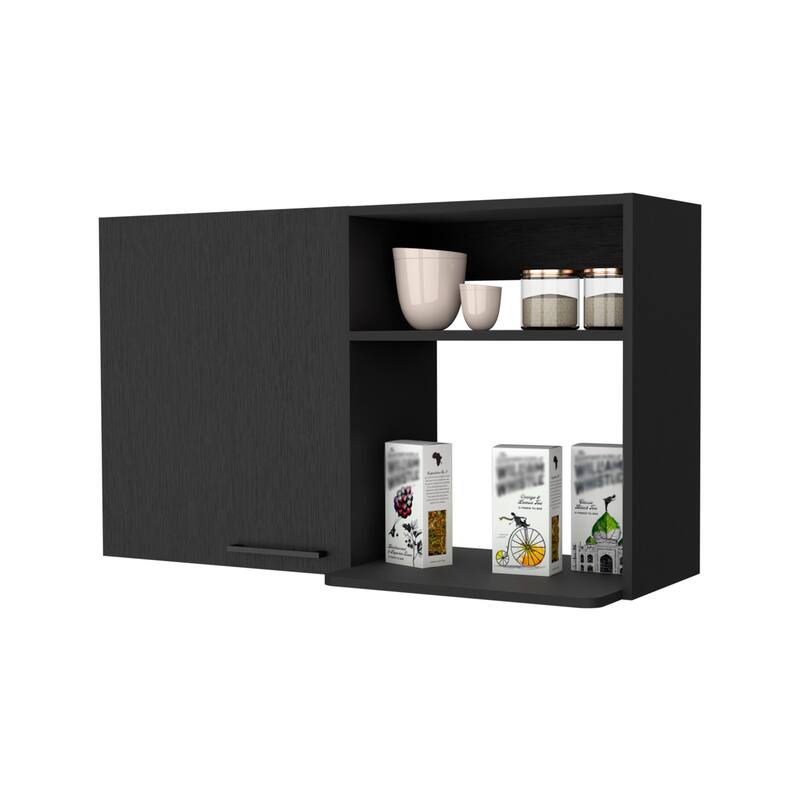 Oklahoma 2 Wall Cabinet, 2 Door Stackable Wall Mounted Storage Cabinet with 2 Side Shelf
