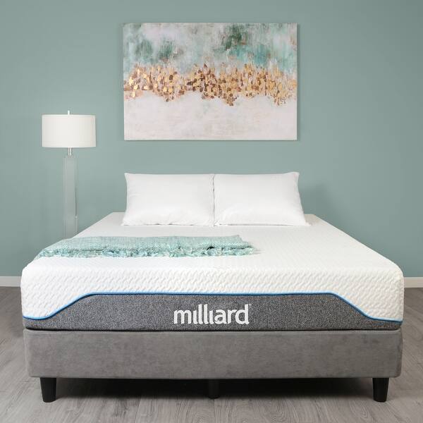 Milliard Lumbar Support Pillow for Bed with Gel Memory Foam Top