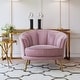 preview thumbnail 22 of 39, Modern Velvet Accent Barrel Chair Upholstered Armchair Vanity Chair