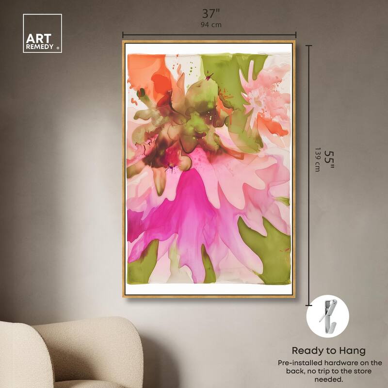 Vibrant Fluidity Floral I Canvas by Art Remedy