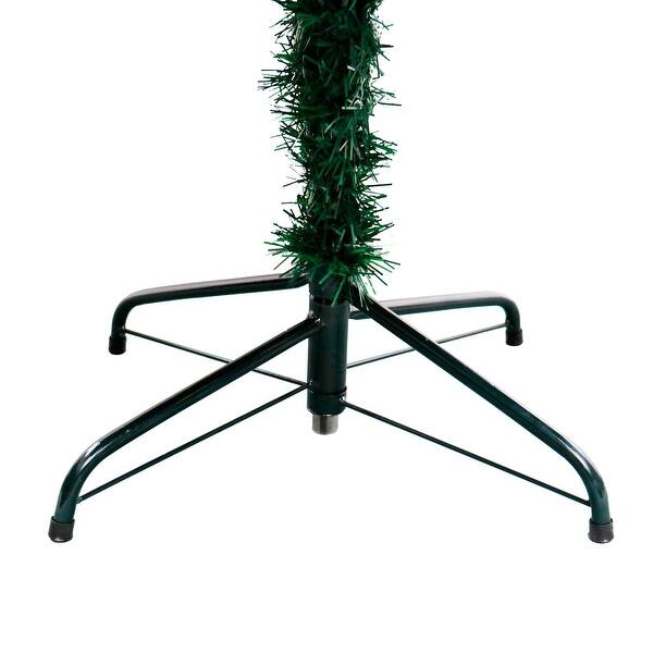 ALEKO Snow Dusted Holiday Artificial Christmas Tree with Pine Cones 8 Foot