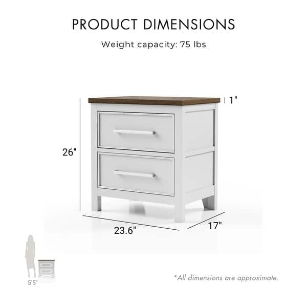 dimension image slide 0 of 4, Furniture of America Althea 3-Piece Farmhouse Bedroom Set with Dresser & 2 Nightstands