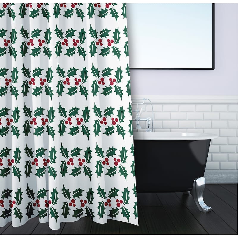 Holly Stripes Shower Curtain