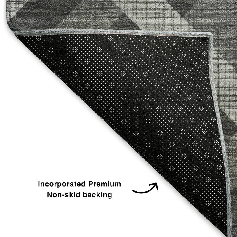 Premium Washable Super Soft Contemporary Geo Mayfield Rug