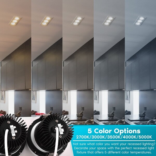 Adjustable color led recessed lighting outlet
