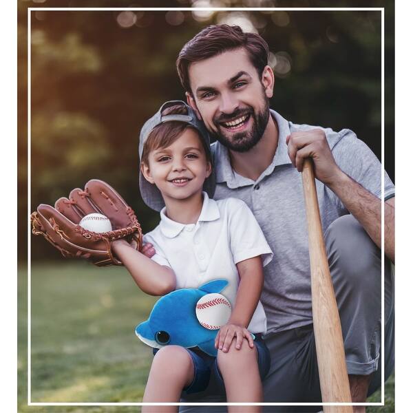 DolliBu Blue Dolphin Plush Toy - Super Soft Stuffed Animal With Big Eyes, 6 Inch